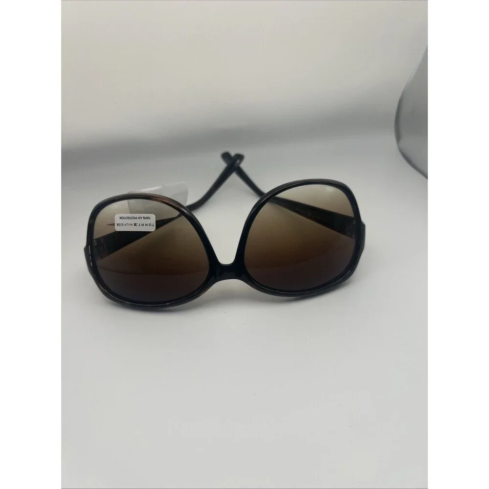 Tommy Hilfiger Hilfiger WP OL577 Oversized Oval Sunglasses Shiny Brown